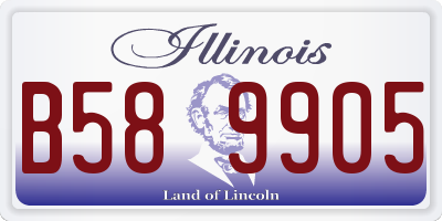 IL license plate B589905