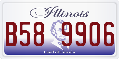 IL license plate B589906
