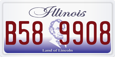 IL license plate B589908