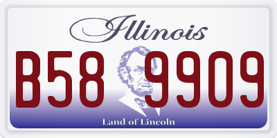 IL license plate B589909