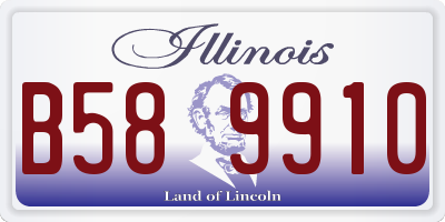 IL license plate B589910