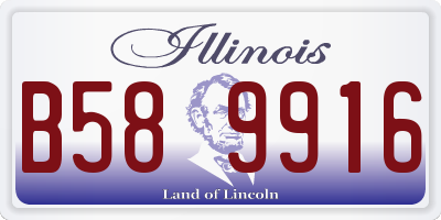 IL license plate B589916