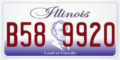 IL license plate B589920