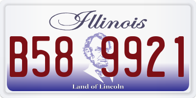 IL license plate B589921