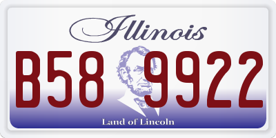 IL license plate B589922