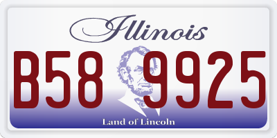 IL license plate B589925