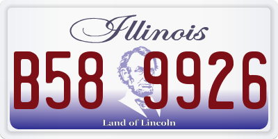 IL license plate B589926