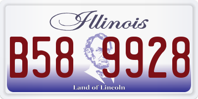 IL license plate B589928