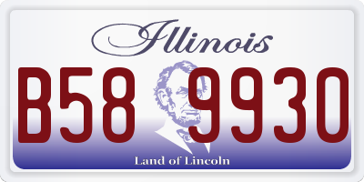 IL license plate B589930