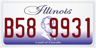 IL license plate B589931