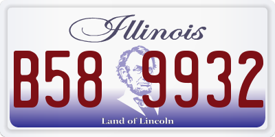 IL license plate B589932