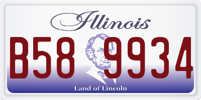IL license plate B589934
