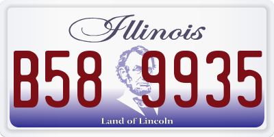 IL license plate B589935