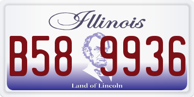 IL license plate B589936
