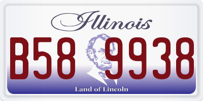 IL license plate B589938