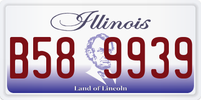 IL license plate B589939