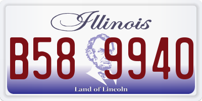 IL license plate B589940
