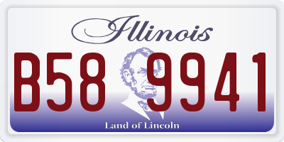 IL license plate B589941