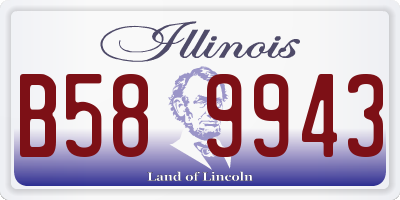 IL license plate B589943