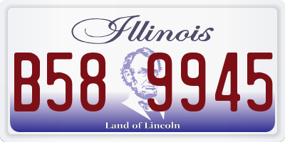 IL license plate B589945