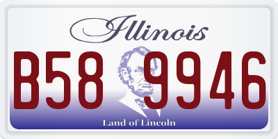 IL license plate B589946