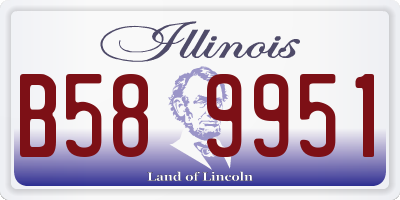 IL license plate B589951
