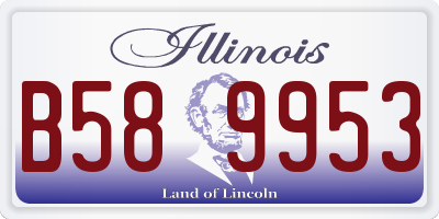 IL license plate B589953