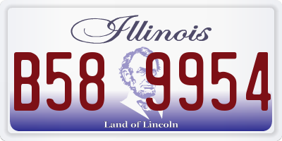 IL license plate B589954