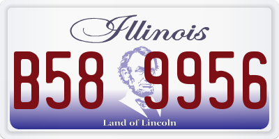IL license plate B589956
