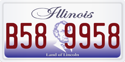 IL license plate B589958