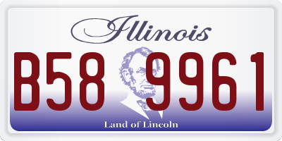 IL license plate B589961
