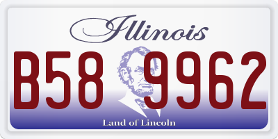 IL license plate B589962