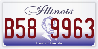 IL license plate B589963