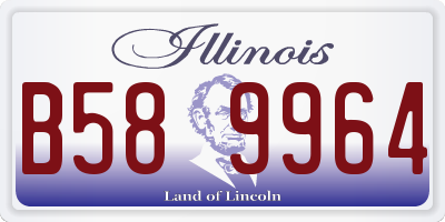 IL license plate B589964