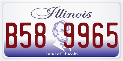 IL license plate B589965