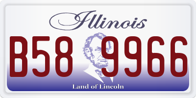 IL license plate B589966