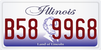 IL license plate B589968