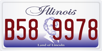 IL license plate B589978