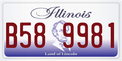 IL license plate B589981