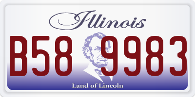 IL license plate B589983