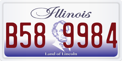 IL license plate B589984