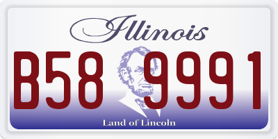 IL license plate B589991