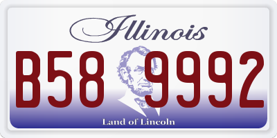 IL license plate B589992