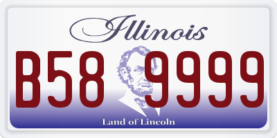 IL license plate B589999