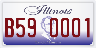 IL license plate B590001