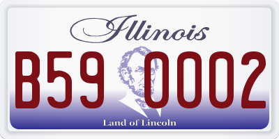 IL license plate B590002