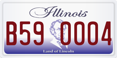 IL license plate B590004