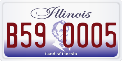 IL license plate B590005