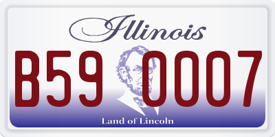 IL license plate B590007