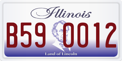 IL license plate B590012